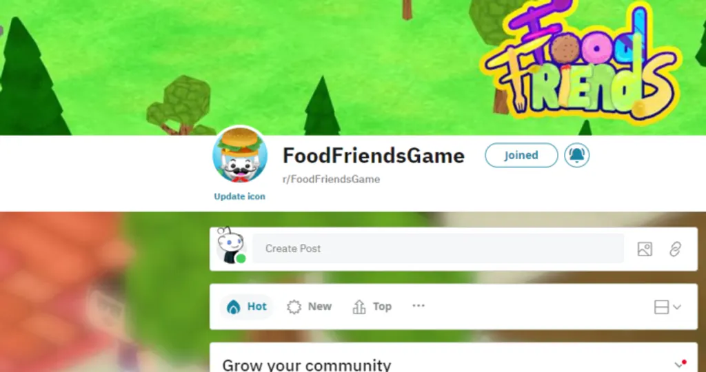 The Food Friends Reddit community